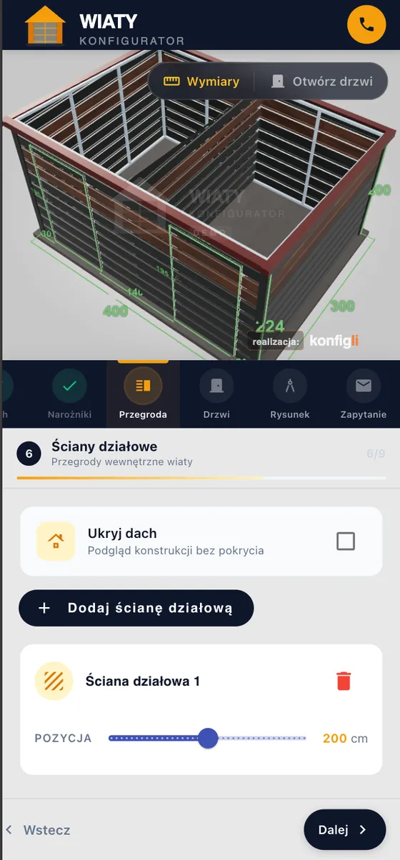 Konfigurator wiat śmietnikowych, podgląd 2