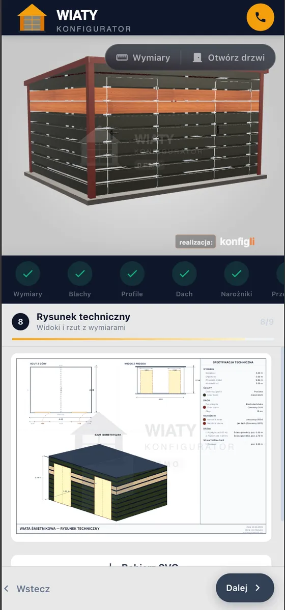 Konfigurator wiat śmietnikowych, podgląd 3