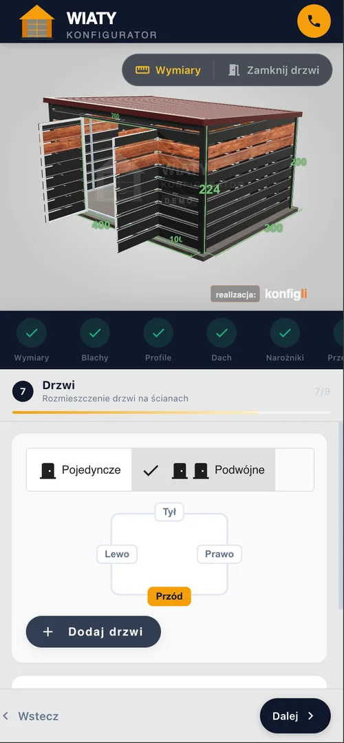 Konfigurator na telefonie